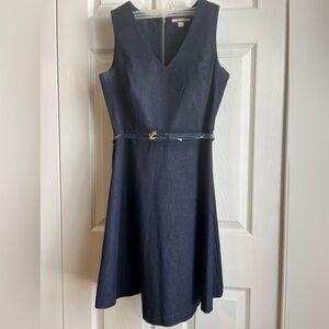 Tommy Hilfiger Denim A-Line Belted Dress Sz 6